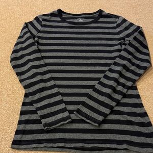 Lands' End Charcoal and Black Knit Top